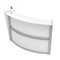 Linea Italia Curved Reception Desk with Counter, 72 inW x 32 inD x 46 inH, Gray/White ZUS290 - alternate 3